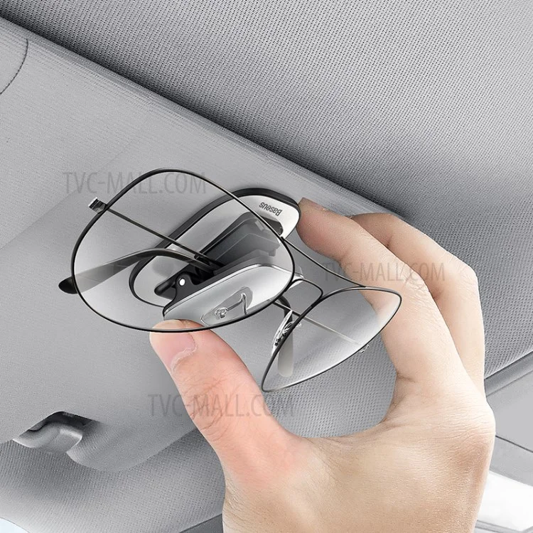 Clip porte-lunettes de voiture de qualité BASEUS - Argent