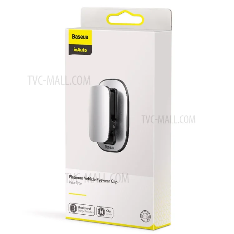 Clip porte-lunettes de voiture de qualité BASEUS - Argent