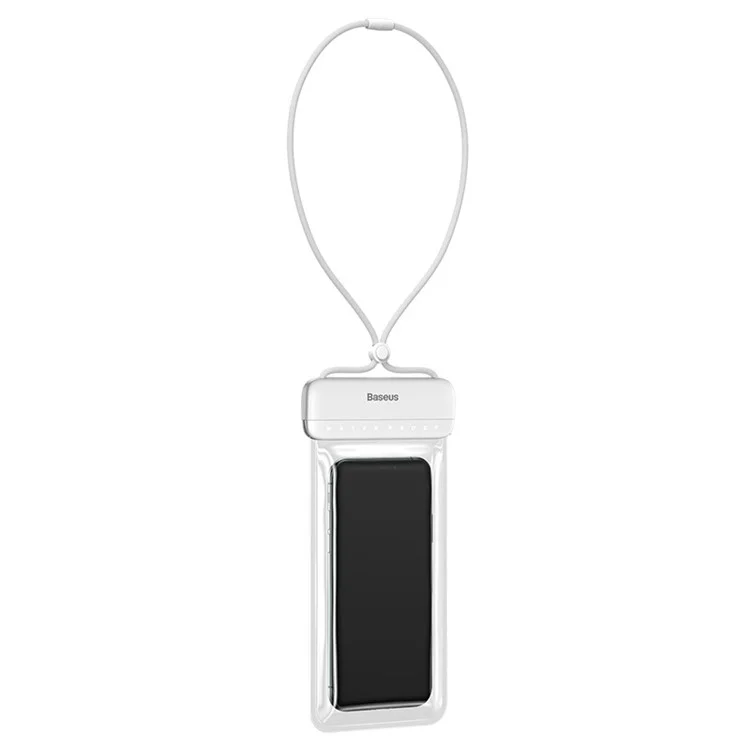BASEUS Let's Go Slip Cover Waterproof Bag Universal Swimming Bag for within 7.2 inch Phones - White