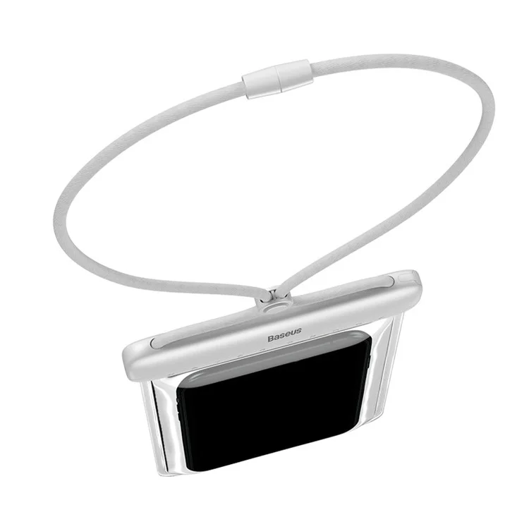 BASEUS Let's Go Slip Cover Waterproof Bag Universal Swimming Bag for within 7.2 inch Phones - White