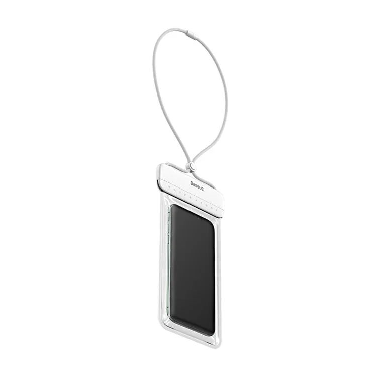 BASEUS Let's Go Slip Cover Waterproof Bag Universal Swimming Bag for within 7.2 inch Phones - White