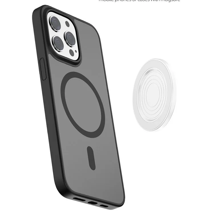 Magnetic Makeup Mirror Phone Back Makeup Mirror Compatible with MagSafe for Live Broadcast - White