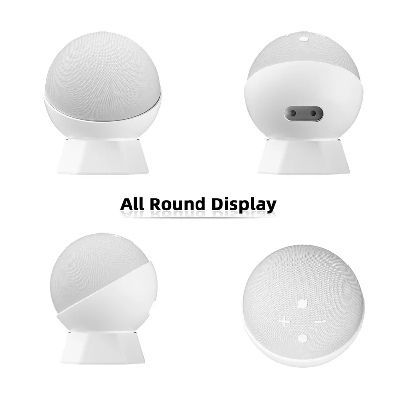For Amazon Echo Dot (5th Gen) / (4th Gen) Smart Speaker Desktop Stand Anti-slip Speaker Holder - White