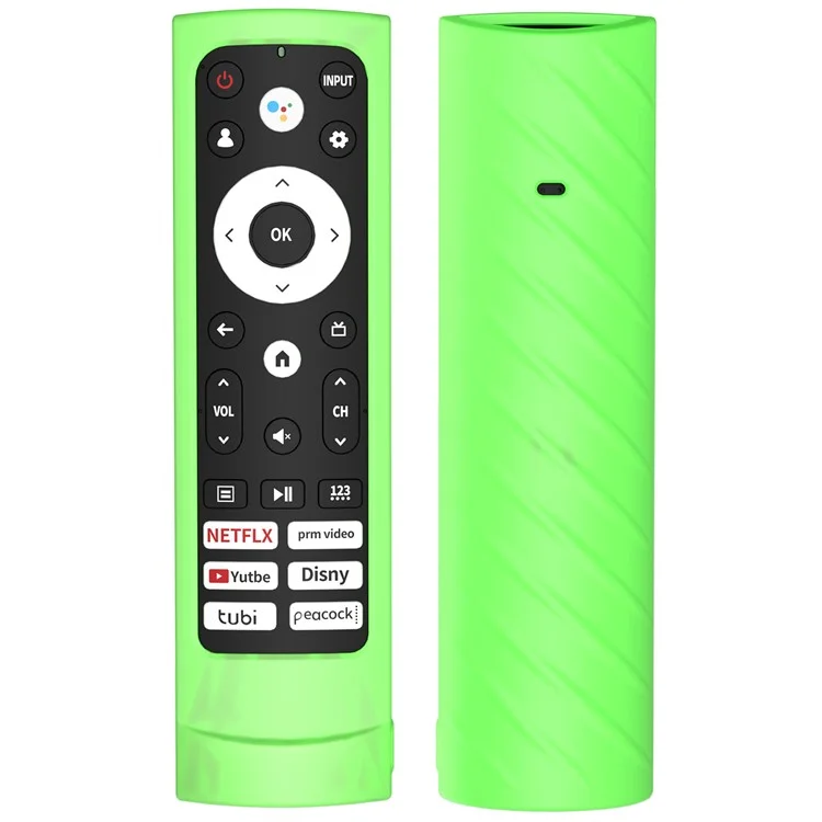 Für Hisense ERF3M90 Fernbedienungssilikon-Schutzumschlag Anti-Drop-Gehäuse - Fluoreszierendes Grün