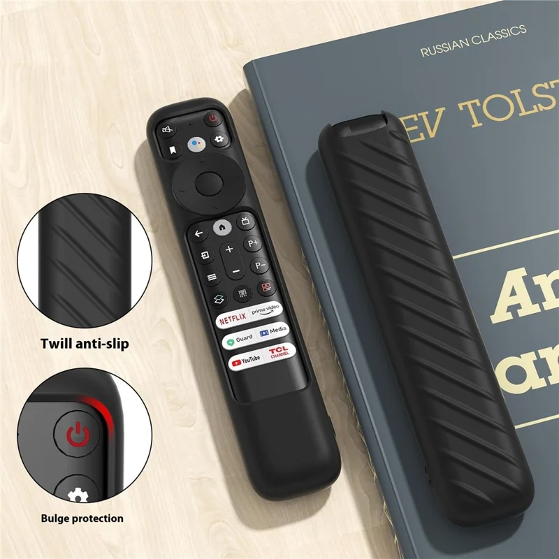 Skyddshölje i mjuk silikon till fjärrkontroll för TCL RC902 – Svart