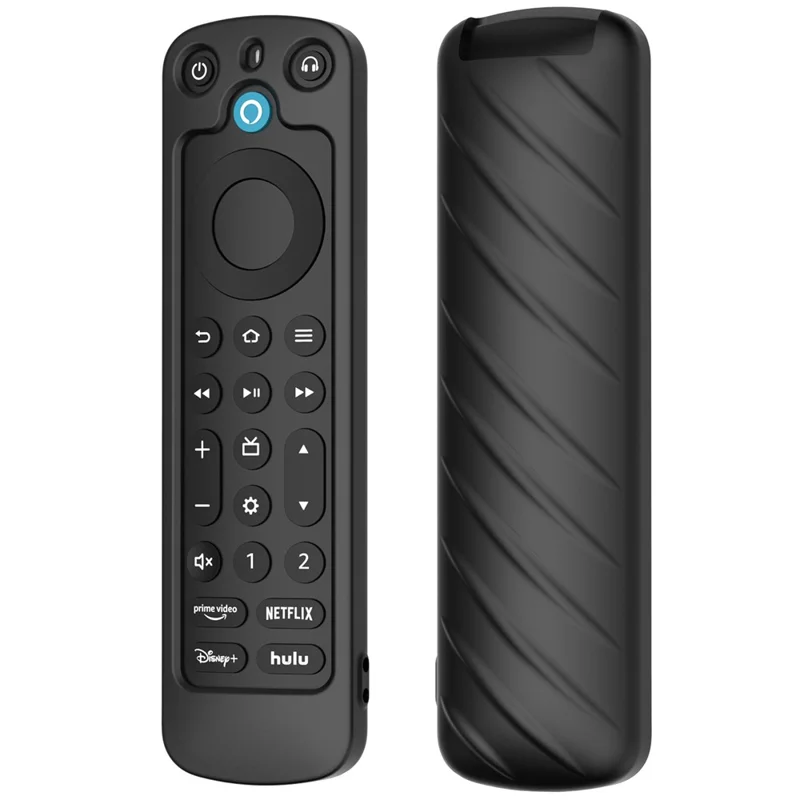 For Amazon Alexa Voice Remote Pro Liquid Silicone Case Remote Controller Protective Cover - Black