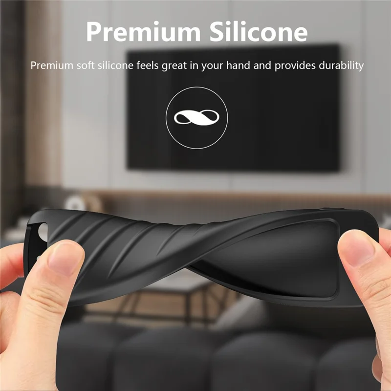 For Amazon Alexa Voice Remote Pro Liquid Silicone Case Remote Controller Protective Cover - Black