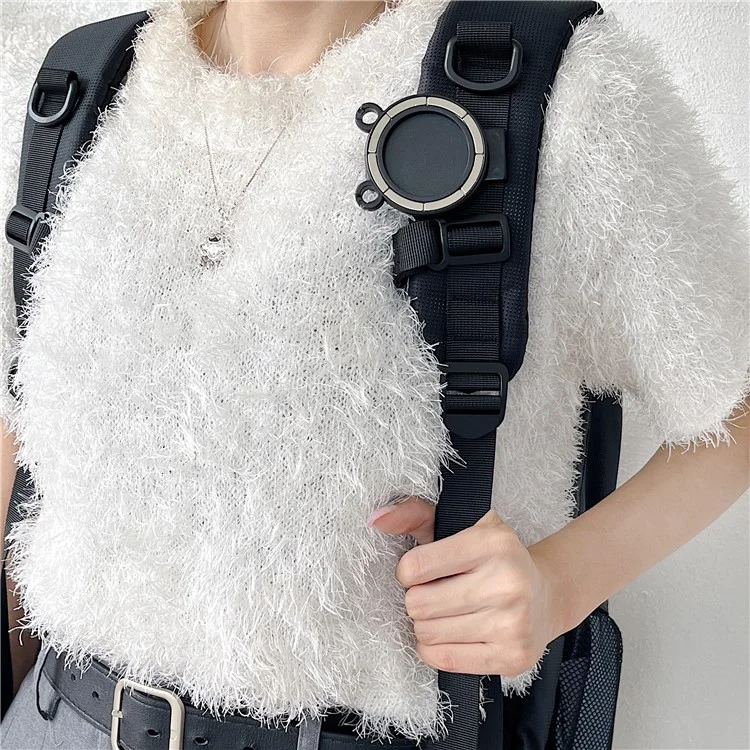 Bear Shape Magnetic Belt Clip Mobile Phone Holder with Clear Tether Tab and Spring Rope