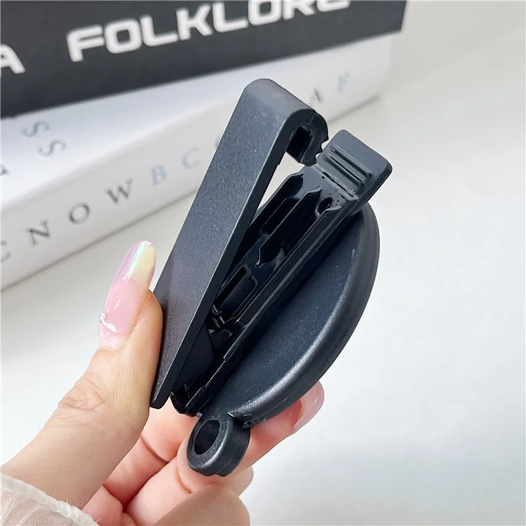 Bear Shape Magnetic Belt Clip Mobile Phone Holder with Clear Tether Tab and Spring Rope