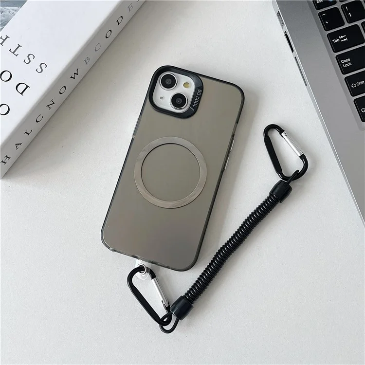Bear Shape Magnetic Belt Clip Mobile Phone Holder with Clear Tether Tab and Spring Rope