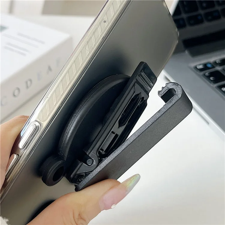 Bear Shape Magnetic Belt Clip Mobile Phone Holder with Clear Tether Tab and Spring Rope