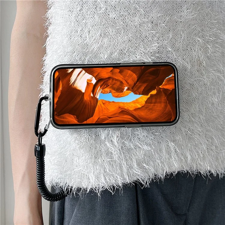 Bear Shape Magnetic Belt Clip Mobile Phone Holder with Clear Tether Tab and Spring Rope