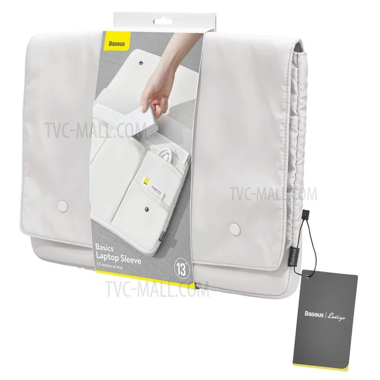 BASEUS Basics Series Waterproof Scratch-resistant Laptop Bag Sleeve for 13-inch Notebook Compurter - White