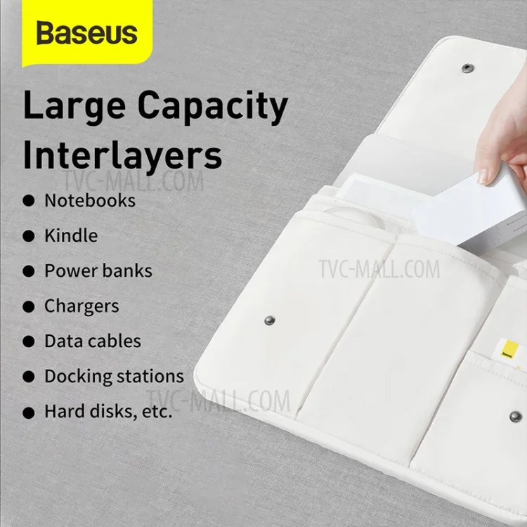 BASEUS Basics Series Waterproof Scratch-resistant Laptop Bag Sleeve for 13-inch Notebook Compurter - White