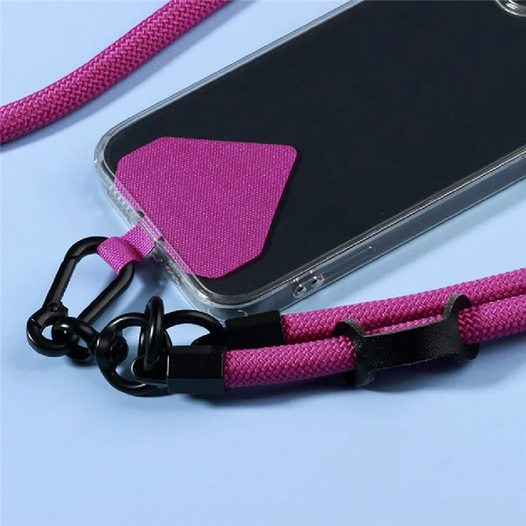 Naylon Phone Tether Tab 0,6 mm Spessore Patch a Forma di Cuore Phone Lanyard Tether Connector - Viola Scuro