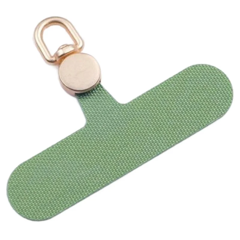 Phone Tether Tab Rotatable Gold Ring Cloth Universal Phone Lanyard Patch - Grass Green / 7.5mm Thick