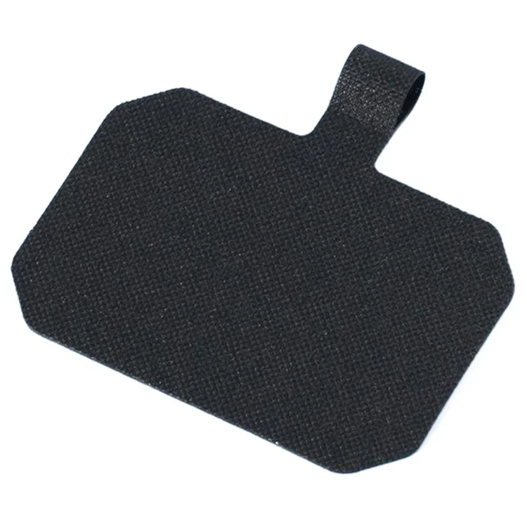 Telefono Tether Tab Curing Fabric Cell Phone Lanyard Patch Replacement Part - Nero