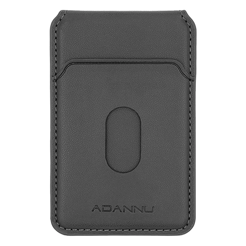 ADANNU AD365 Magnetic Card Wallet Kickstand PU Leather 4 Card Holder - Black