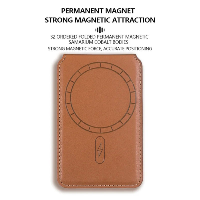 ADANNU AD365 Magnetic Card Wallet Kickstand PU Leather 4 Card Holder - Black