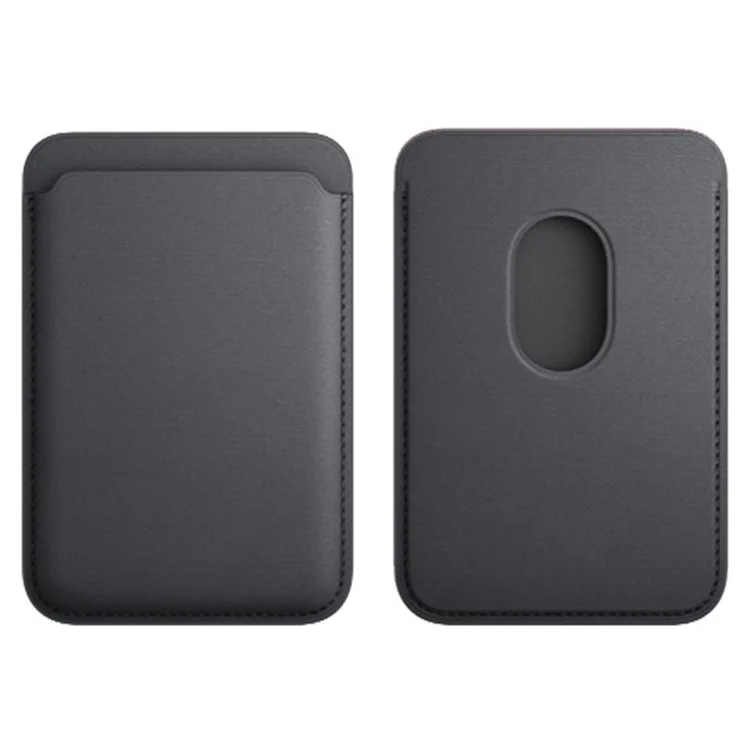 Support de Carte Magnétique Compatible Avec Magsafe RFID Blocking PU Leather Card Organizer Case - Noir