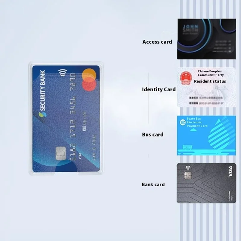 Magnetic Card Holder Ultra-Thin Litchi Texture Leather+PC Card Bag - Green