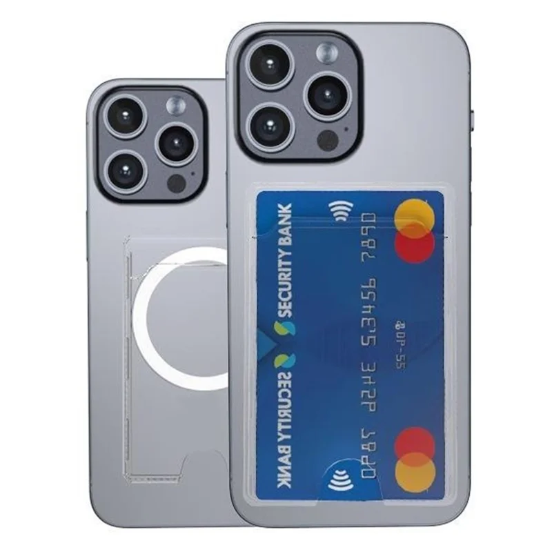 Porte-carte Magnétique Compatible Avec Magsafe Push Push Hard PC Carte Sleeve - Transparent