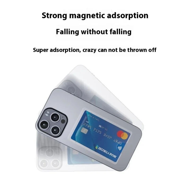 Porte-carte Magnétique Compatible Avec Magsafe Push Push Hard PC Carte Sleeve - Transparent