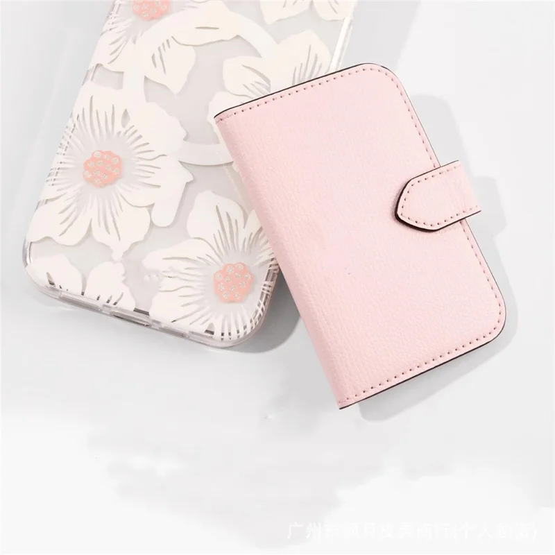 Magnetic Card Holder Genuine Cow Leather Bifold Card Sleeve - Black