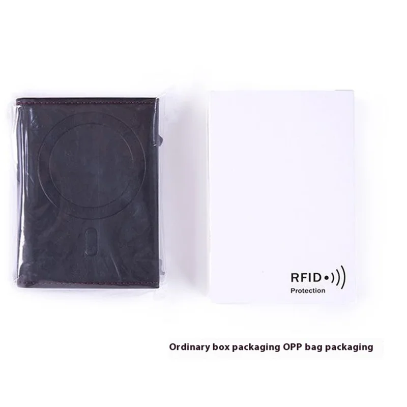 Magnetic Card Holder RFID Blocking PU Leather Wallet Phone Sleeve - Green