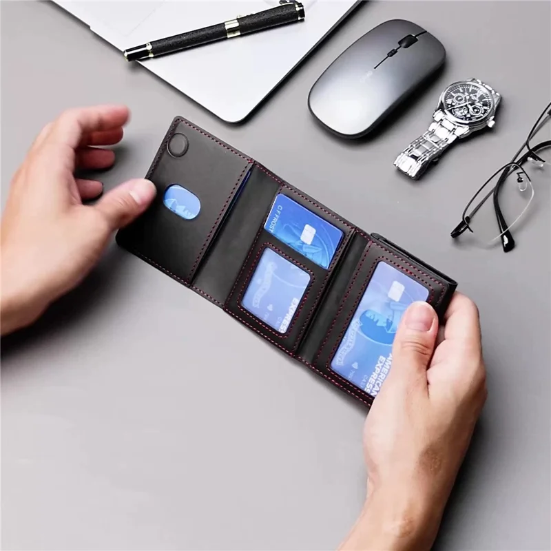 Magnetic Card Holder RFID Blocking PU Leather Wallet Phone Sleeve - Green