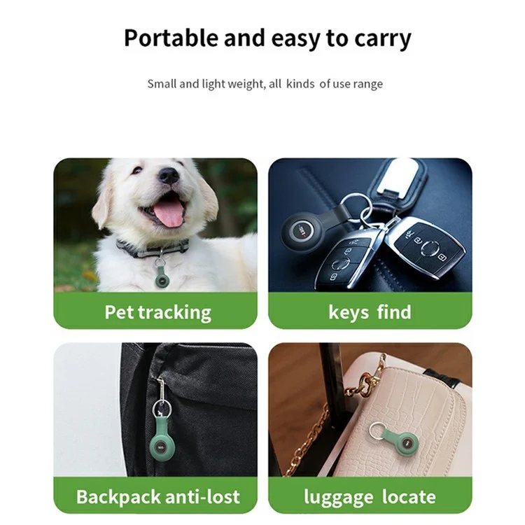 Tgvis Smart Tag GPS Anti-Lost Alarm Bluetooth Tracker Key Pet Finder Funktioniert Mit Apple My (nur Für Ios) - Schwarz