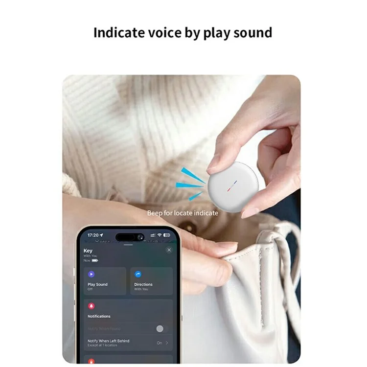 Tgvis Smart Tag GPS Anti-Lost Alarm Bluetooth Tracker Key Pet Finder Funktioniert Mit Apple My (nur Für Ios) - Schwarz