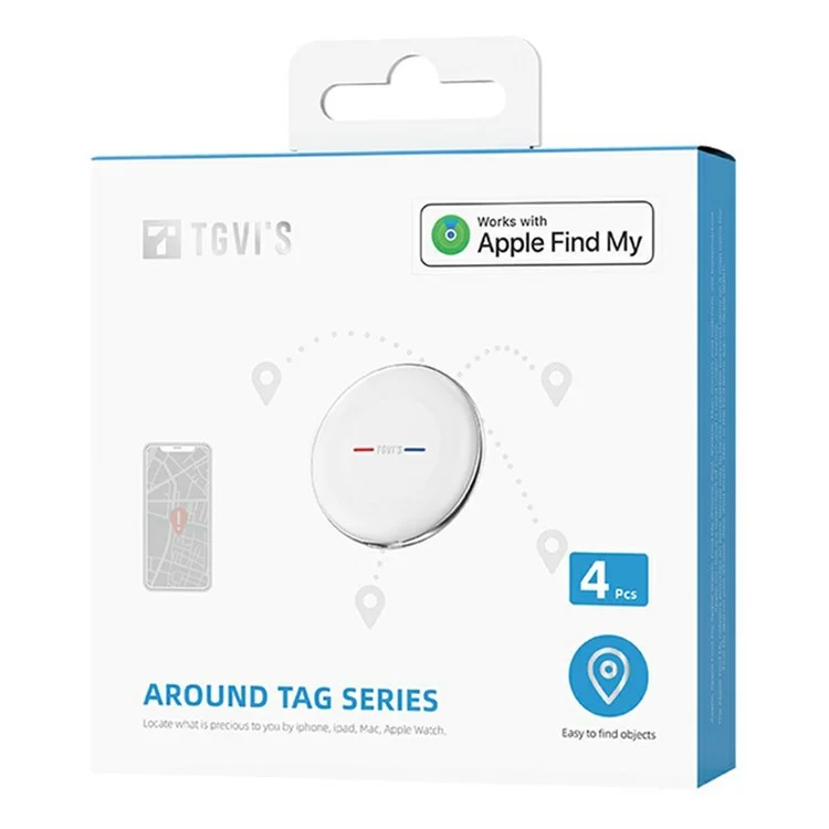 Tgvis Smart Tag GPS Anti-Lost Alarm Bluetooth Tracker Key Pet Finder Funktioniert Mit Apple My (nur Für Ios) - Schwarz