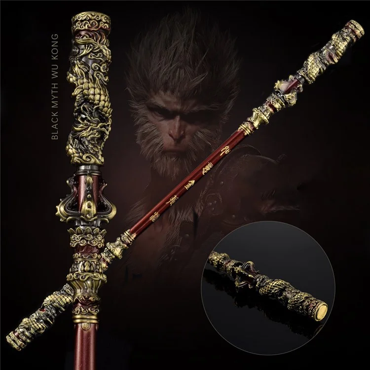 35 cm Wukong Spielwaffe Golden Cudgels Zink Alloy Requisis Game Collection Desk Room Dekoration - Bronze