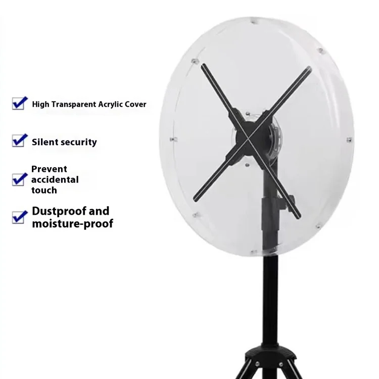3D Holographic Projection Advertising Machine Protective Cover Transparent Acrylic for 56cm Fan