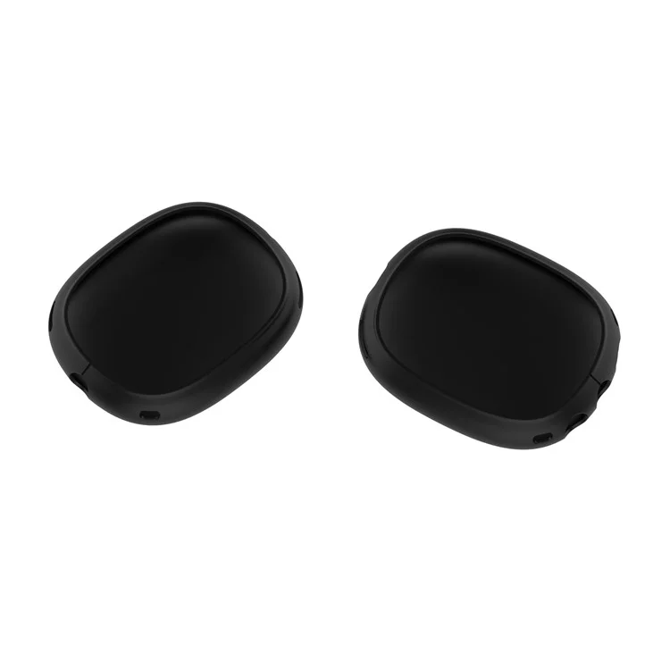 Silicone Case Cover for AirPods Max with USB-C Bluetooth-Compatible Headset Anti-Scratch Ear Pad Soft Shell Protectors - Black