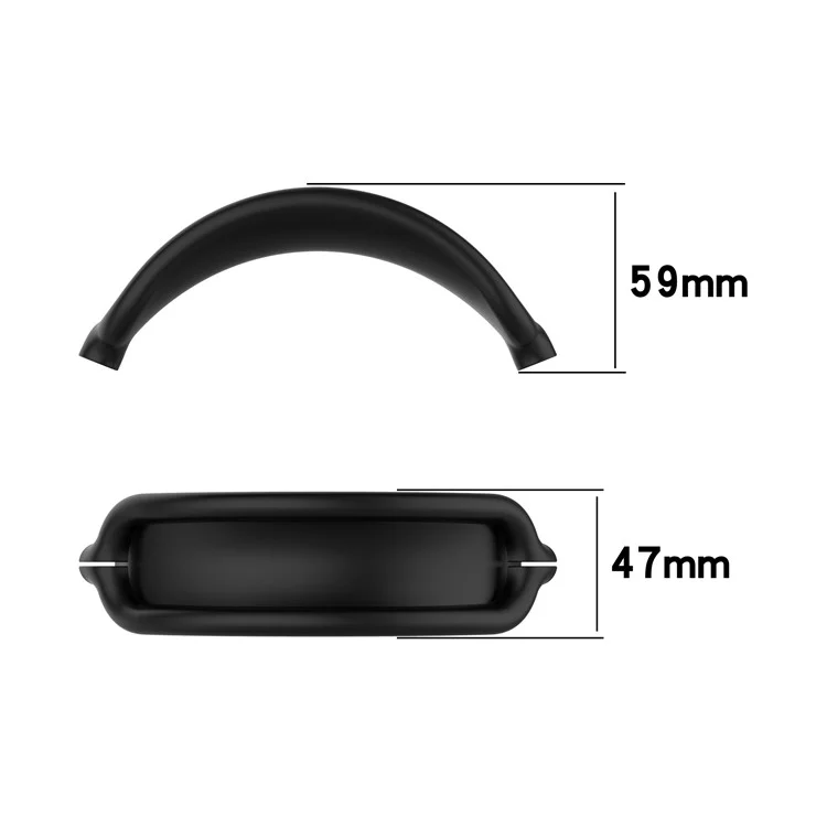Custodia per fascia in silicone per AirPods Max 2 Cuscinetti morbidi per fascia protettiva - Nero
