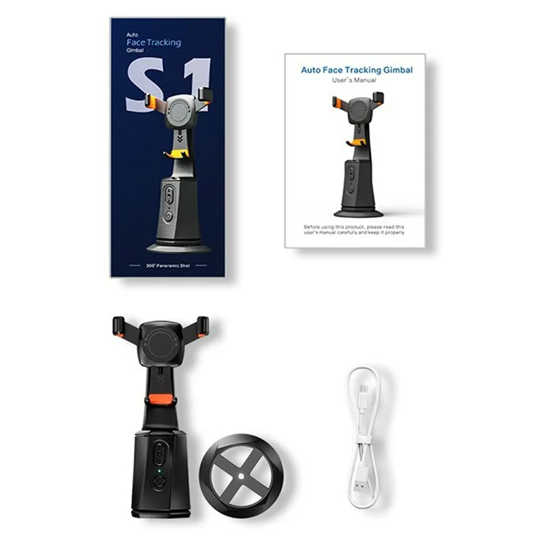 S1 Smart Al Tracking Gravity Sensing Gimbal Phone Holder Desktop Selfie Stabilizer