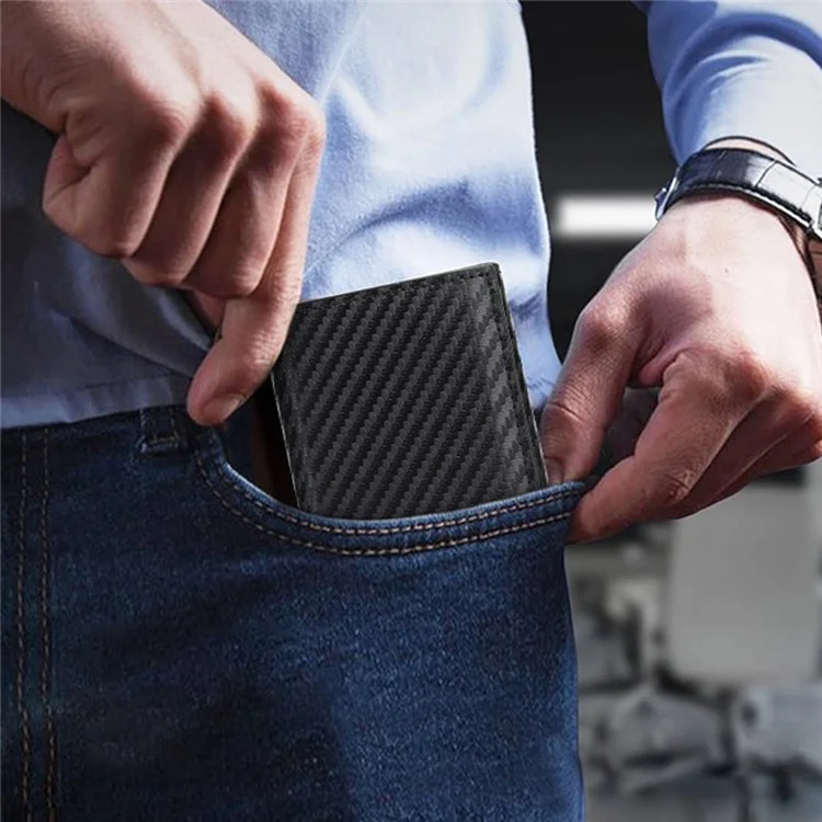 Bulk Purchasing LT-CC24112 For Men Trifold Wallet Metal Card Holder RFID Business Magnetic Phone Card Case