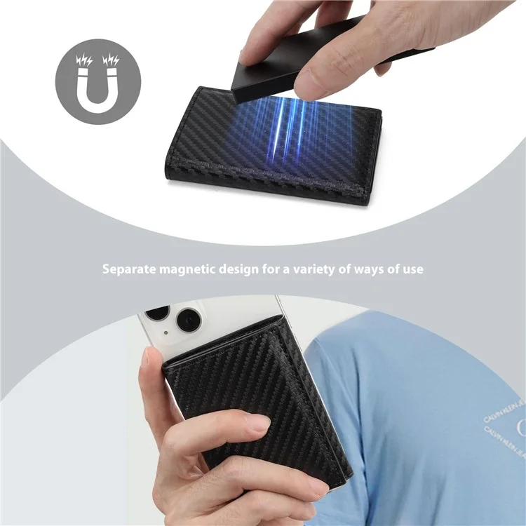 Bulk Purchasing LT-CC24112 For Men Trifold Wallet Metal Card Holder RFID Business Magnetic Phone Card Case