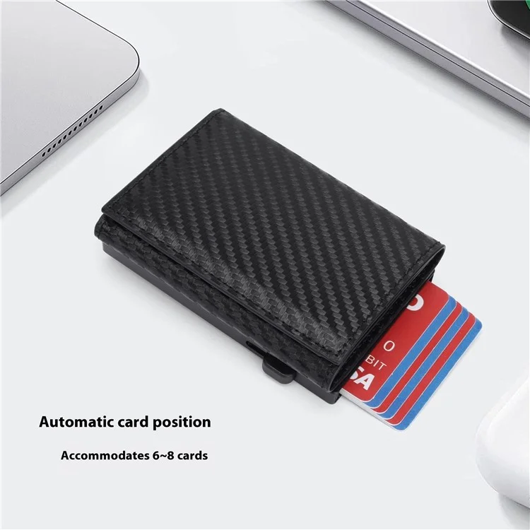 Bulk Purchasing LT-CC24112 For Men Trifold Wallet Metal Card Holder RFID Business Magnetic Phone Card Case
