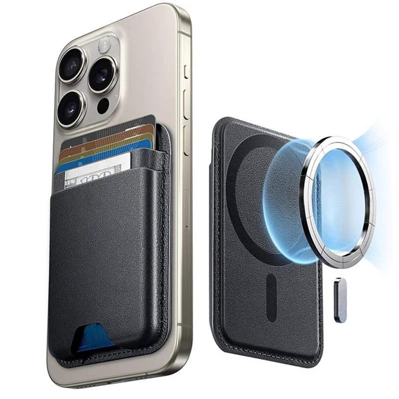 Bulk Purchasing Magnetic Card Holder for Cell Phone Magnet Back Attachment Design - Black