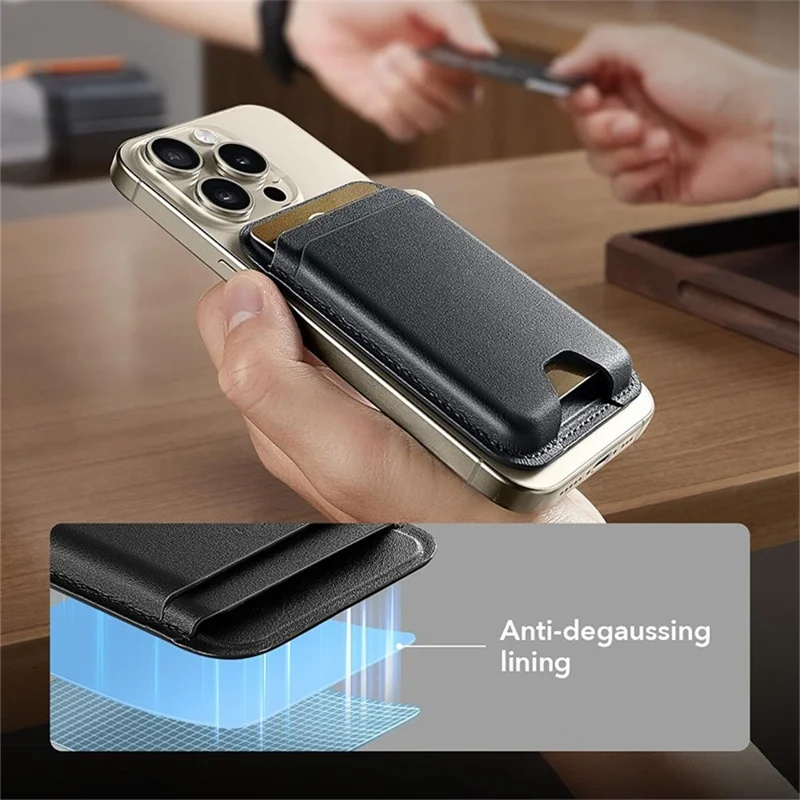 Bulk Purchasing Magnetic Card Holder for Cell Phone Magnet Back Attachment Design - Black