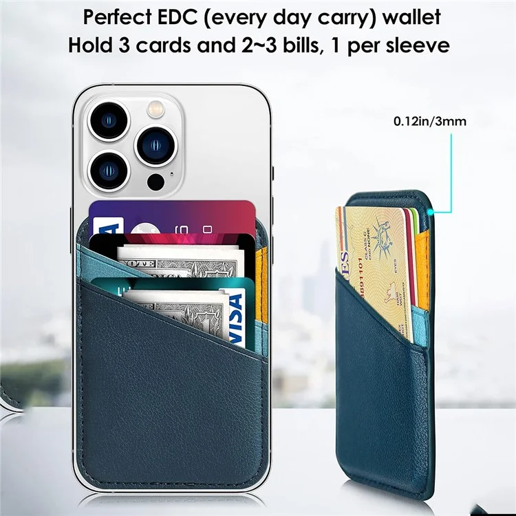 Magnetic card holder block support for iPhone 12-16 series cell phone, matched color design.