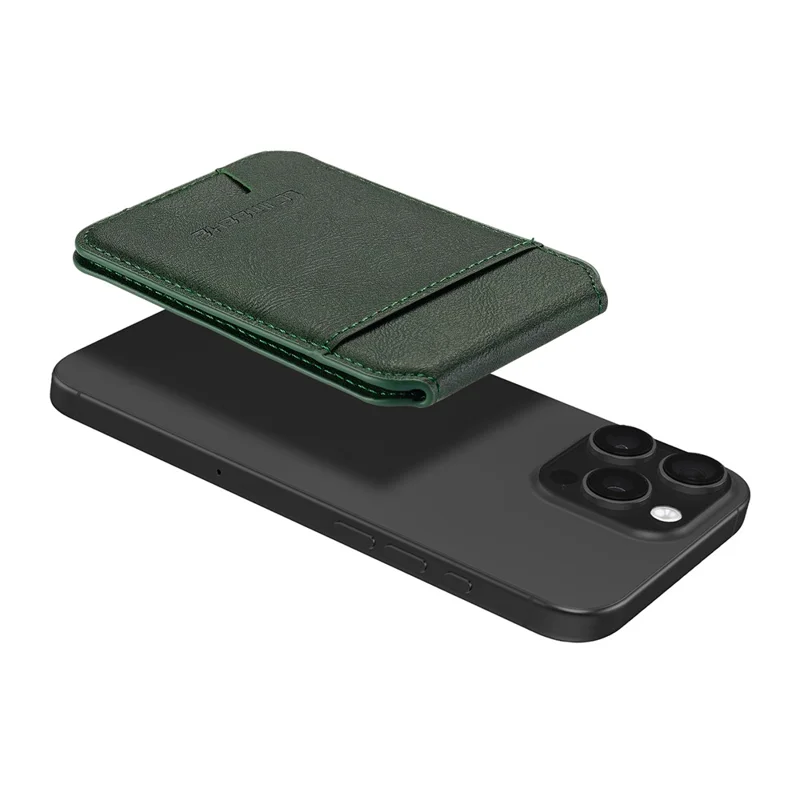 LC.IMEEKE Phone Magnetic Card Holder RFID Blocking Card Slots Leather Kickstand - Green