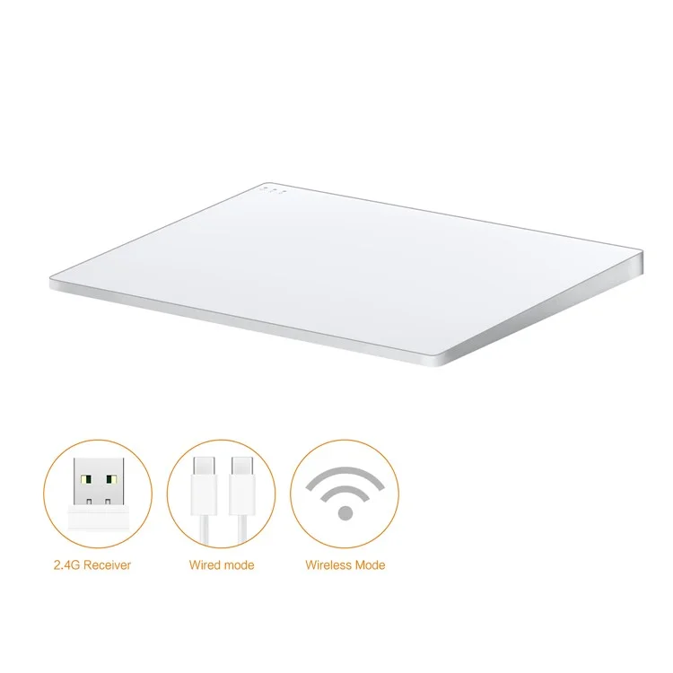 Multi-Touch Touchpad High Precision Type-C Wired WiFi 2.4G Wireless Trackpad for Tablet PC Laptop - Silver