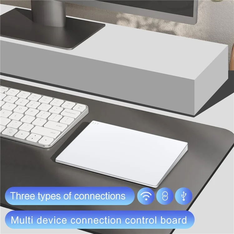 Multi-Touch Touchpad High Precision Type-C Wired WiFi 2.4G Wireless Trackpad for Tablet PC Laptop - Silver