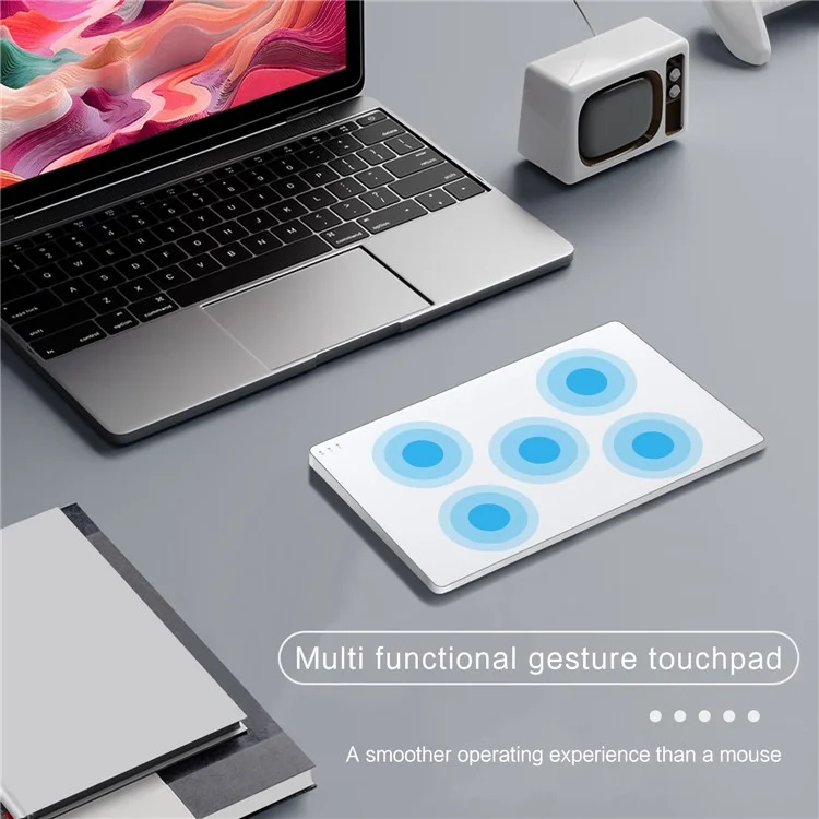 Multi-Touch Touchpad High Precision Type-C Wired WiFi 2.4G Wireless Trackpad for Tablet PC Laptop - Silver