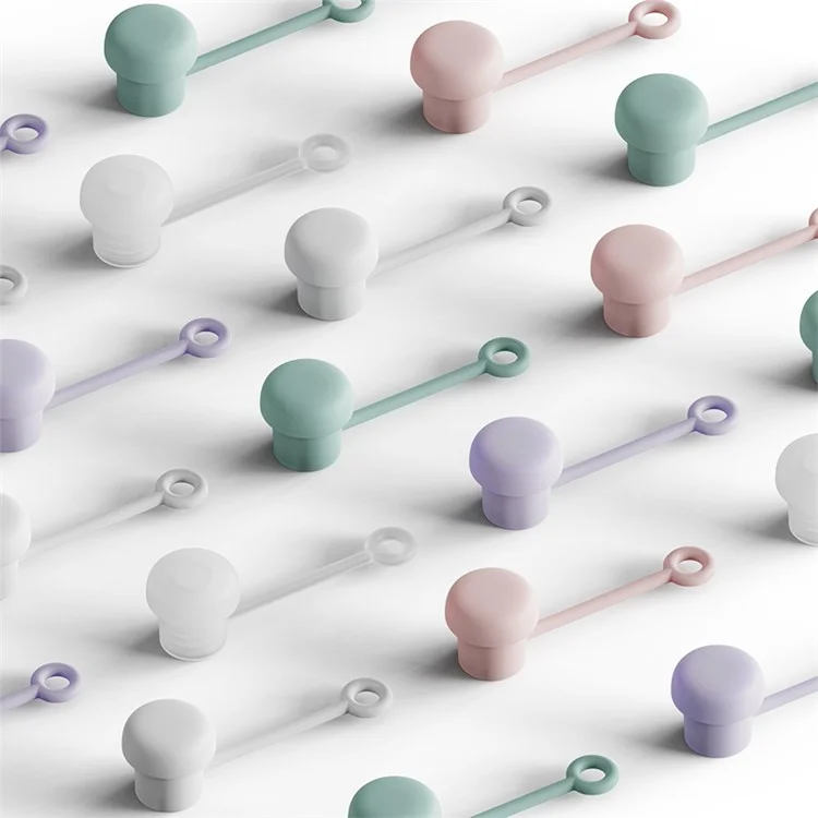 ST01 Silicone Straw Dust Cap Universal Fit 6-10mm Reusable Straw Protector - White