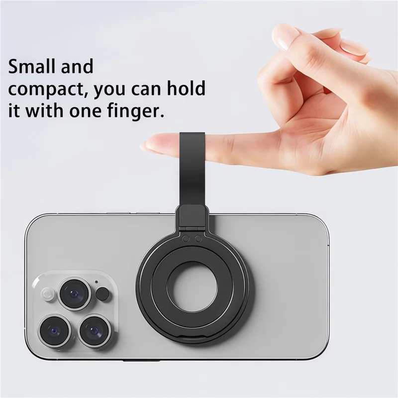 Magnetische Voetsteun Compatibel met MagSafe Metaal Telefoon Grip Ringhouder met Vingergordel - Zilver + Oranje